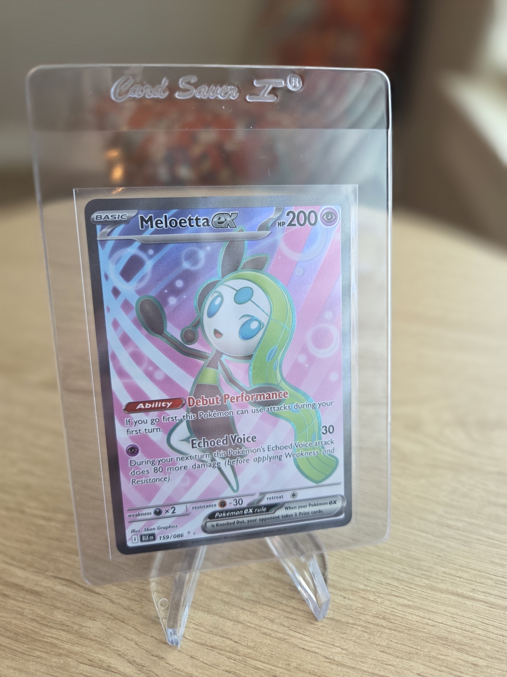 Pokémon Meloetta Ex Full Art TCG Trading Card - Black Bolt Set #156/086